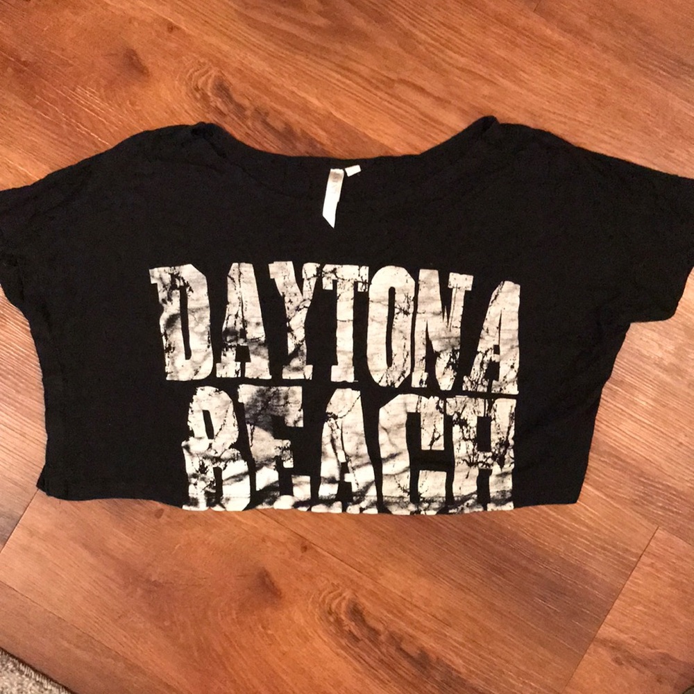 EXIST WOMAN’s crop T-shirt black DAYTONA BEACH Med